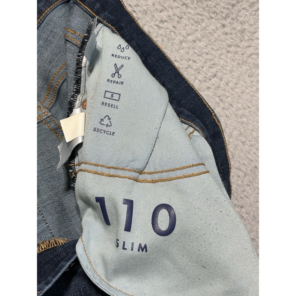 Lucky Brand 110 Slim Jeans Mens 32x29 Blue Medium Wash Excellent Stretch Denim - Picture 10 of 16